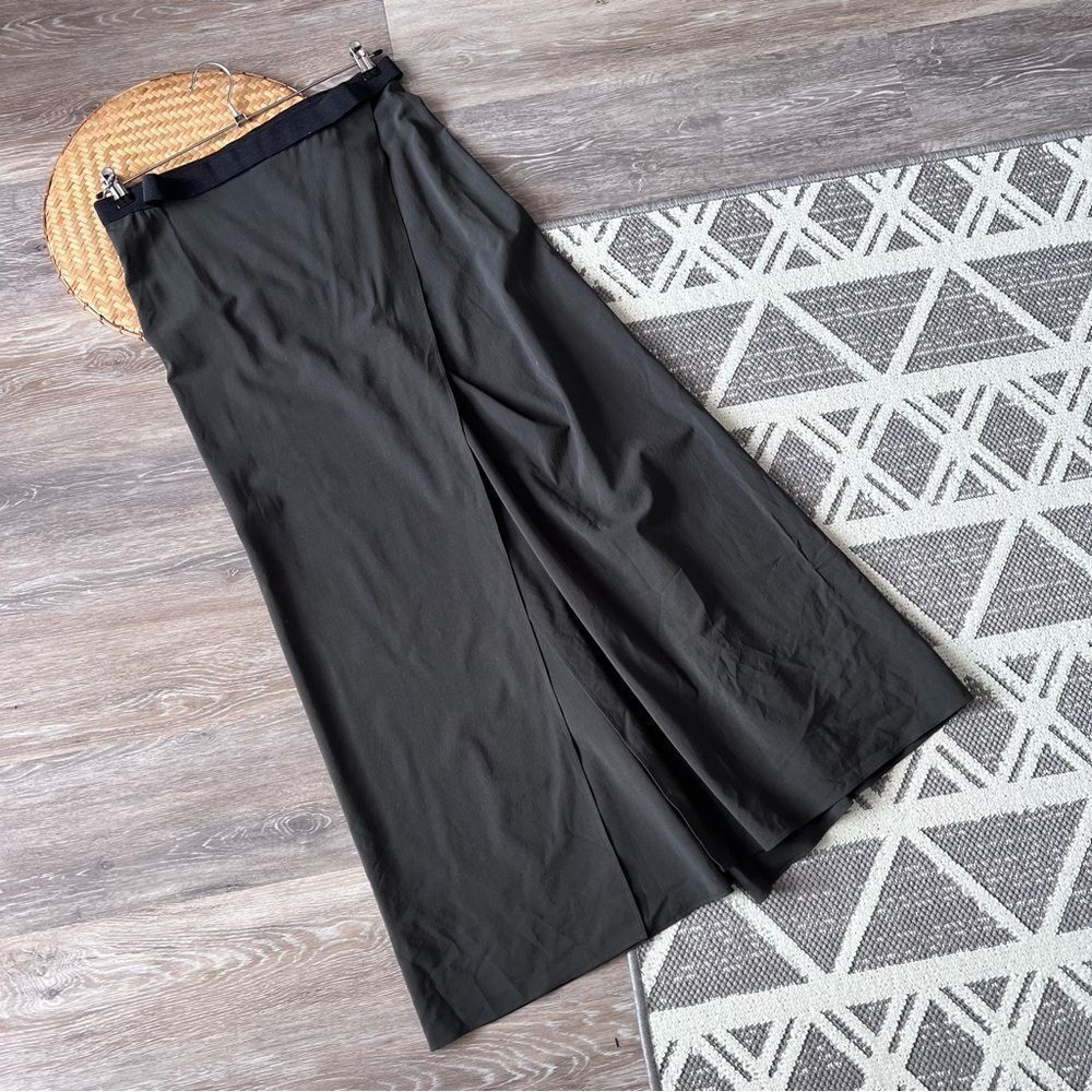 Brunello cucinelli wool blend wrap front maxi skirt‎ in gray women’s 6